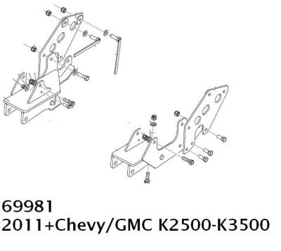 Western - 69981 Western UltraMount Kit  2011-18 GMC Chevy 2500-3500