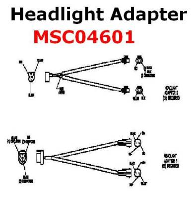 Boss - Boss Headlight Adapter MSC04601 HB3-HB4 Lights