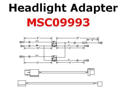 Boss - Boss Headlight Adapter MSC09993 H13 Lights