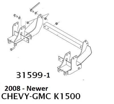  31599-1 Western UltraMount Kit, 2007(New Body)-2019 GMC Chevrolet K1500