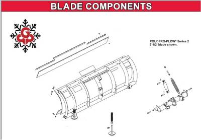 Interactive Parts Diagram - Pro Plow - Western - Pro Plow Blade Components