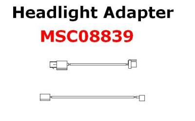 Boss Headlight Adapter MSC08839 H13 Lights